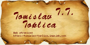 Tomislav Toplica vizit kartica